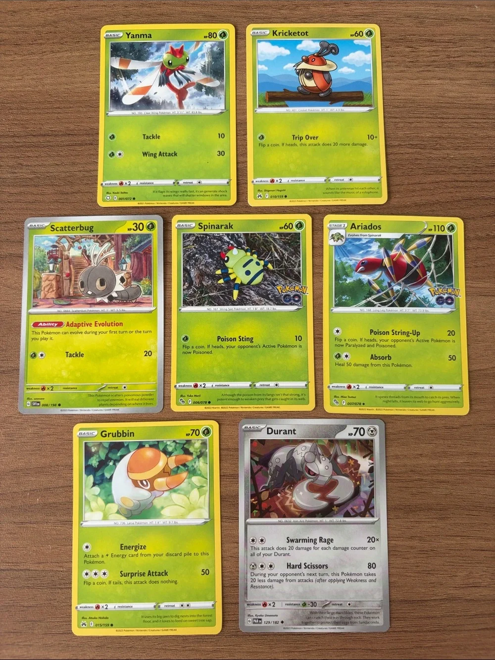 🐛 Bug Pokémon Card Lot | Yanma Ariados Scatterbug Grubbin ✨5/$25✨